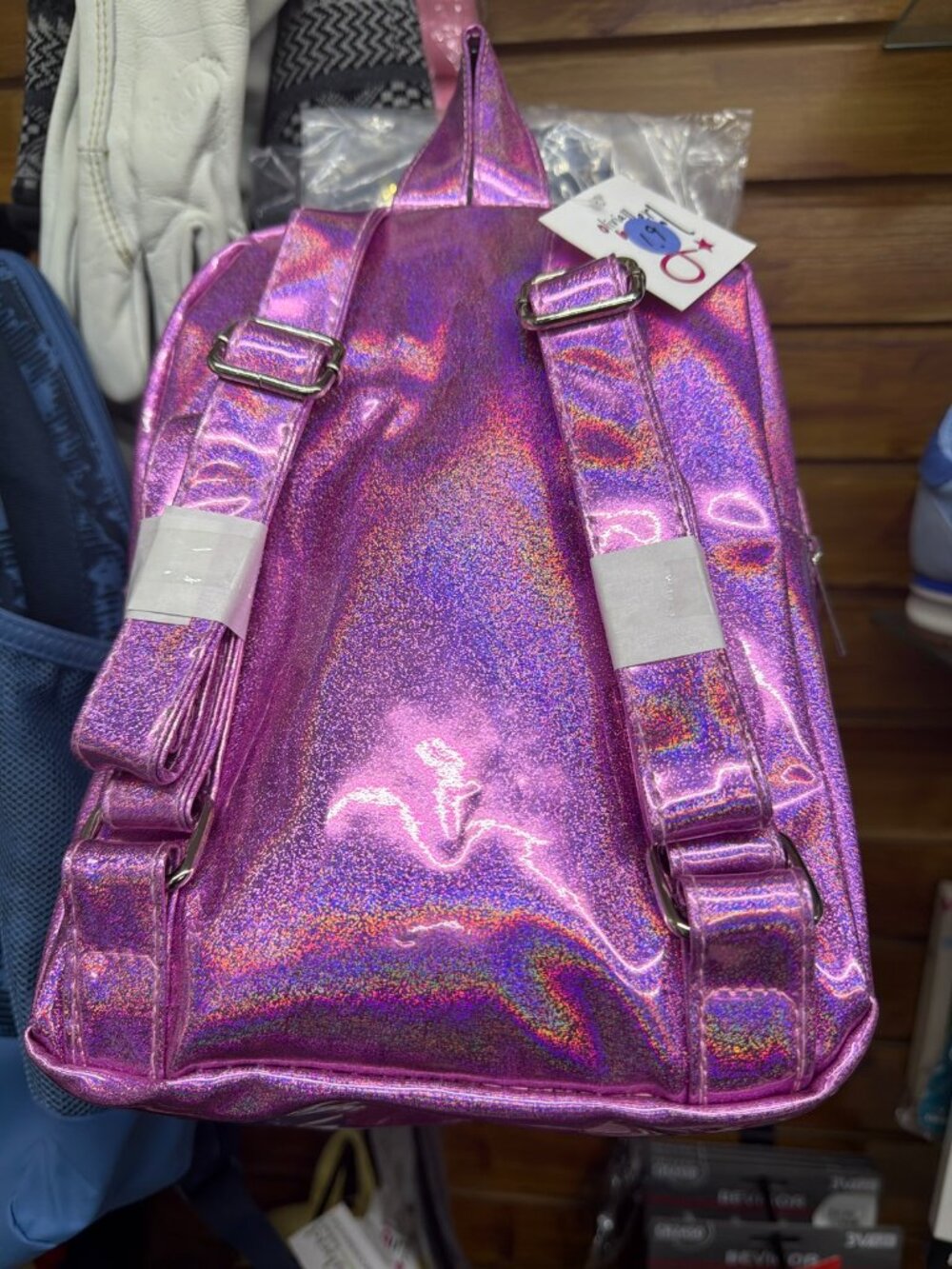 Girls Holographic Glitter Backpack New With Tags